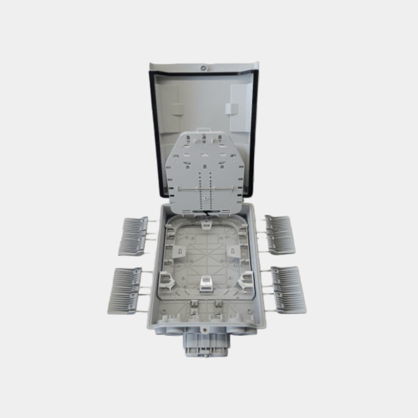 Fiber Optic Splicing Box 48 Core-A1 - internal tray open - BRAY-CT